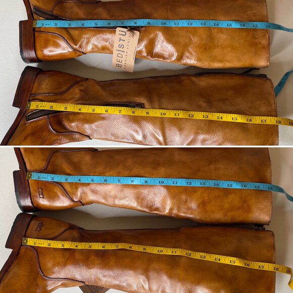 BED STU Tess Tan Distressed Leather Tall Riding Boots BEDSTU Size 8 - Picture 15 of 16